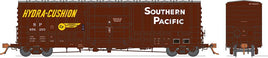 Class B-100-40 Plug-Door Boxcar 6-Pack - Ready to Run -- Southern Pacific (As-Delivered Set #1; Boxcar Red, white; Yellow Hydra Cushion