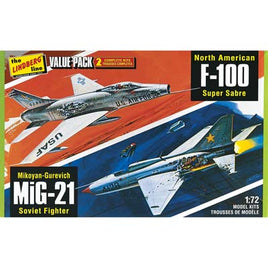 F-100 Supersabre/Mig-21BD [2 Pack] (1/72 Scale) Aircraft Model Kit