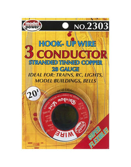 Model Power 3 Conductor Wire Carded 28 Gauge