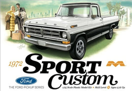 1972 Ford Sport Custom Pickup Truck (1/25th Scale) Plastic Vehicle Model Kit