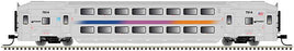 Multi-Level Commuter Coach Trailer - Ready to Run - Master(R) -- New Jersey Transit 7590 (silver, magenta, orange, blue)