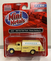 1960 Ford Tank Truck Assembled Mini Metals Pioneer Heating Co. Pale Yellow