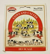 Cows/Calves Black/White (6-pack) Figures HO Scale