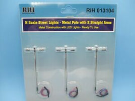 Metal Pole Street Lights With 2 Straight Arms
