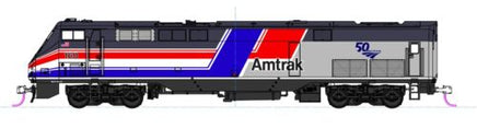 N Scale P42 Dash 8 Phase II Number 160. Amtrak 50th Anniversary Logo