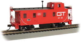Slanted Offset-Cupola Caboose - Ready to Run -- Grand Trunk Western #122 (red, black; Noodle GT Logo)