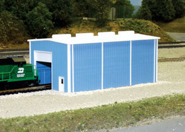 Small Engine House -- Scale 30 x 60' 9.1 x 18.3m (blue)