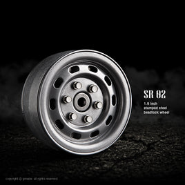1.9 SR02 Beadlock Wheels [Semigloss Silver] (2-pack)