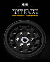 1.9 SR04 Beadlock Wheels (Matt Black)(2)