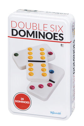 Double 6 Dominioes in a Tin