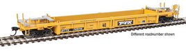 HO Thrall Rebuilt 40' Well Car - Ready to Run -- Trailer-Train DTTX #745720 (yellow, black; black & white logo, white stripes)