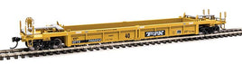 HO Thrall Rebuilt 40' Well Car - Ready to Run -- Trailer-Train DTTX #746224 (yellow, black; black & white logo, white stripes)