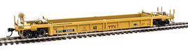 Thrall Rebuilt 40' Well Car - Ready to Run -- Trailer-Train DTTX #53045 (yellow, black; Large Maroon Logo)