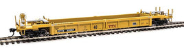 Thrall Rebuilt 40' Well Car - Ready to Run -- Trailer-Train DTTX #53267 (yellow, black; Large Maroon Logo)