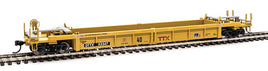 Thrall Rebuilt 40' Well Car - Ready to Run -- Trailer-Train DTTX #53347 (yellow, black; Large Maroon Logo)