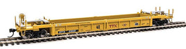 Thrall Rebuilt 40' Well Car - Ready to Run -- TTX DTTX #53048 (yellow, black, small red TTX and Next Road logo, yellow consp