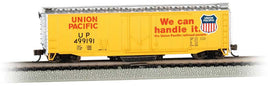 Track Cleaning 50' Plug-Door Boxcar - Ready to Run -- Union Pacific #499191 (Armour Yellow, red, silver; "We Can Handle It" Slogan)