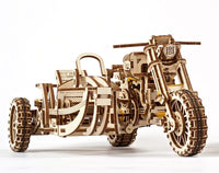 Wooden Motorcycle Scrambler UGR-10 Mechanical Model Kit