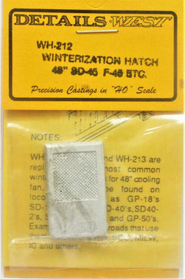 Winterization Hatch for SD-45