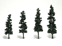 Ready Made Realistic Trees Pines Conifer Green 4 to 6" (4 Pack)